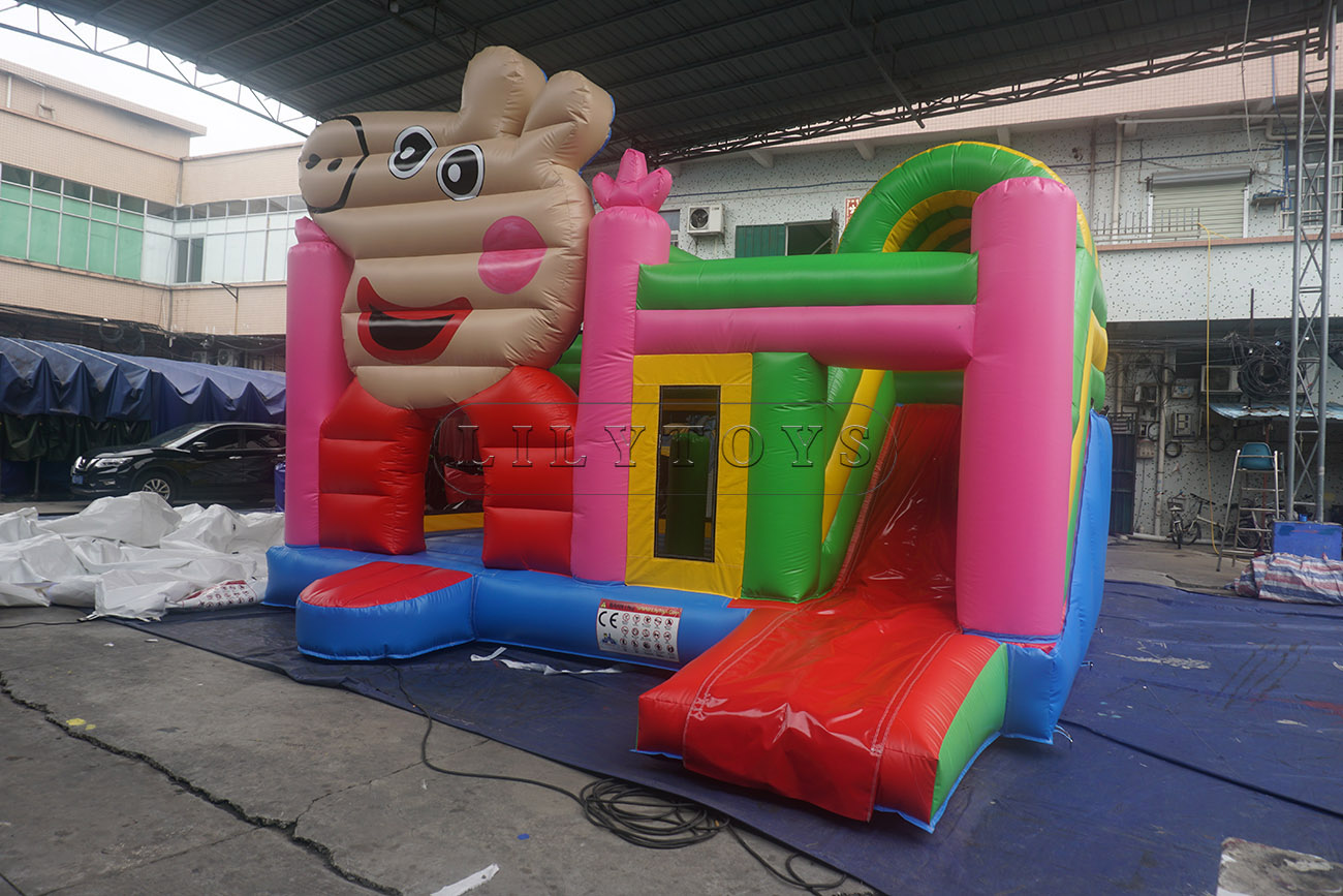 top quality trampoline air inflatable bouncing castle commercial use