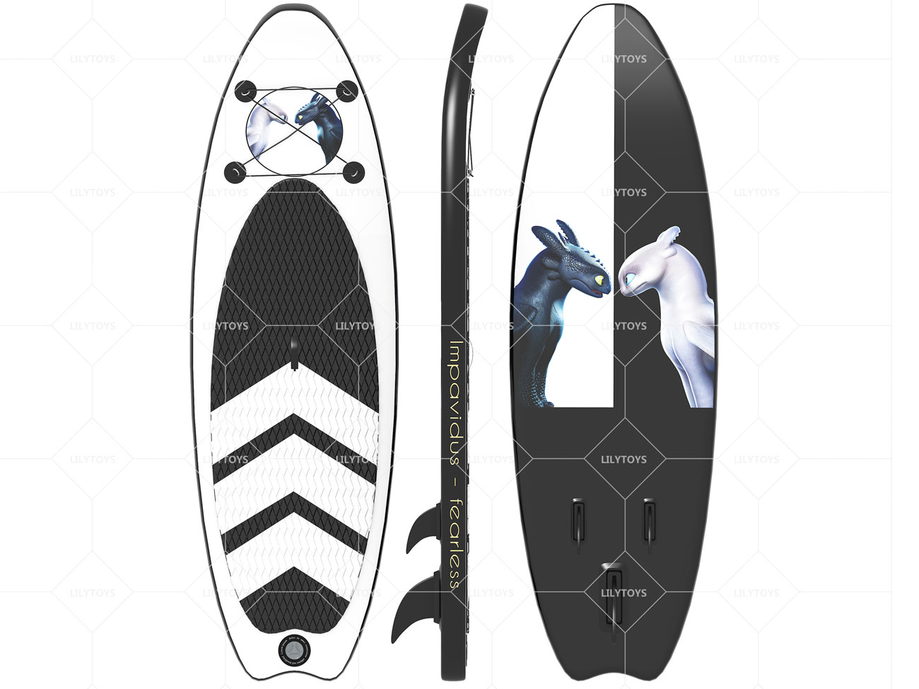 Kids black inflatable paddle board