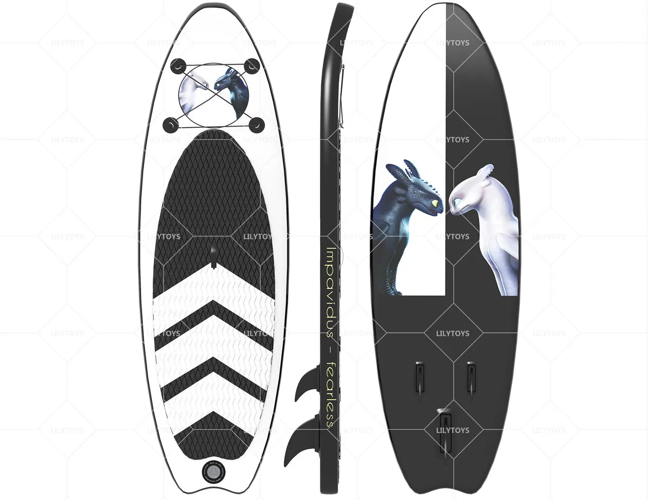 Kids black inflatable paddle board