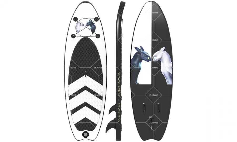 Kids black inflatable paddle board