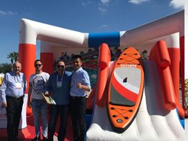 rainbow inflatable obstacle