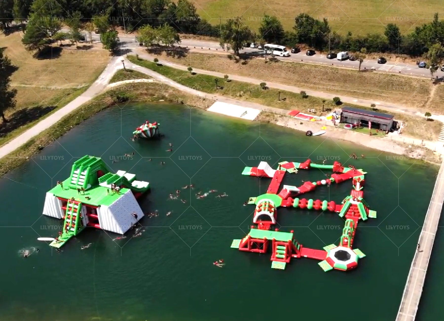 auqa fun park for lake aqua park