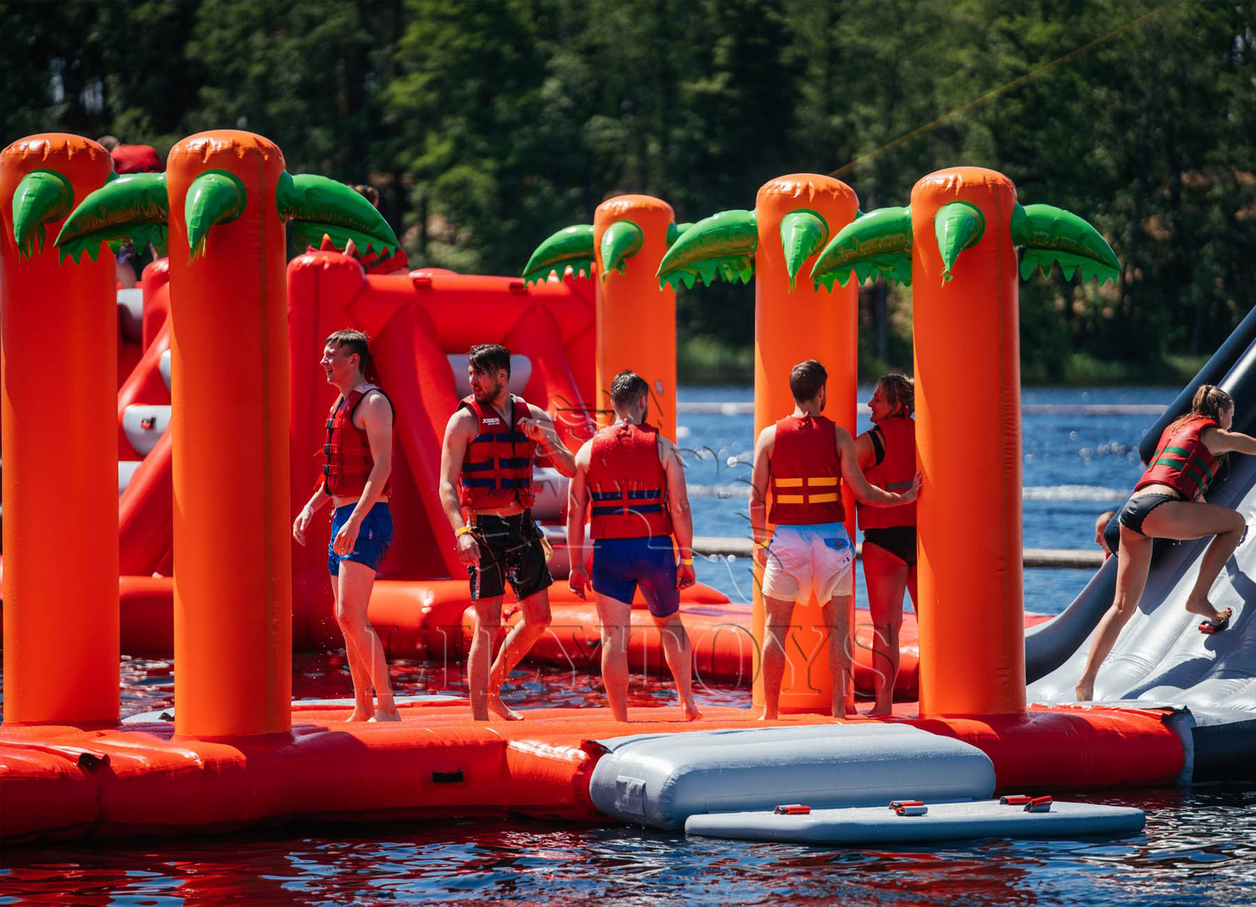 lake inflatable water park