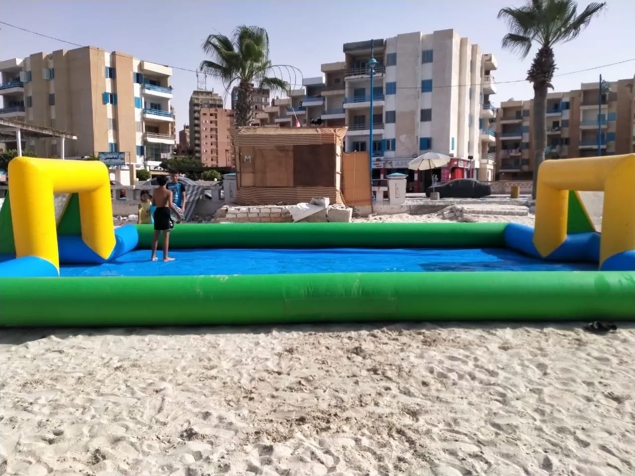 soccer football inflatable soap field