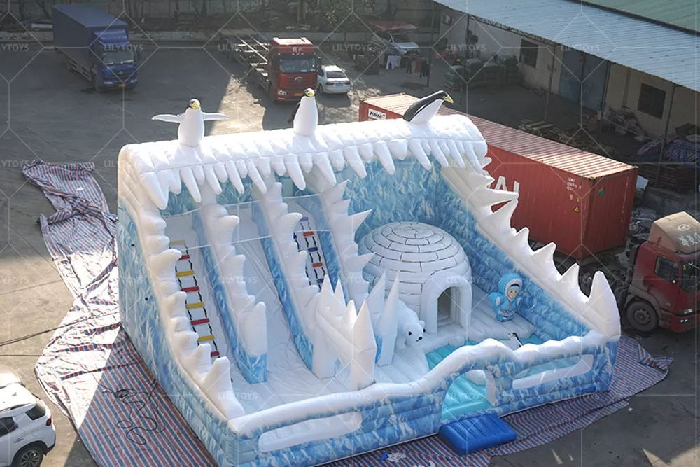 indoor snow inflatable slide theme park