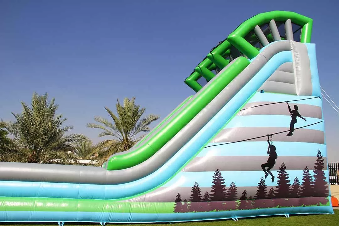 inflatable zipline