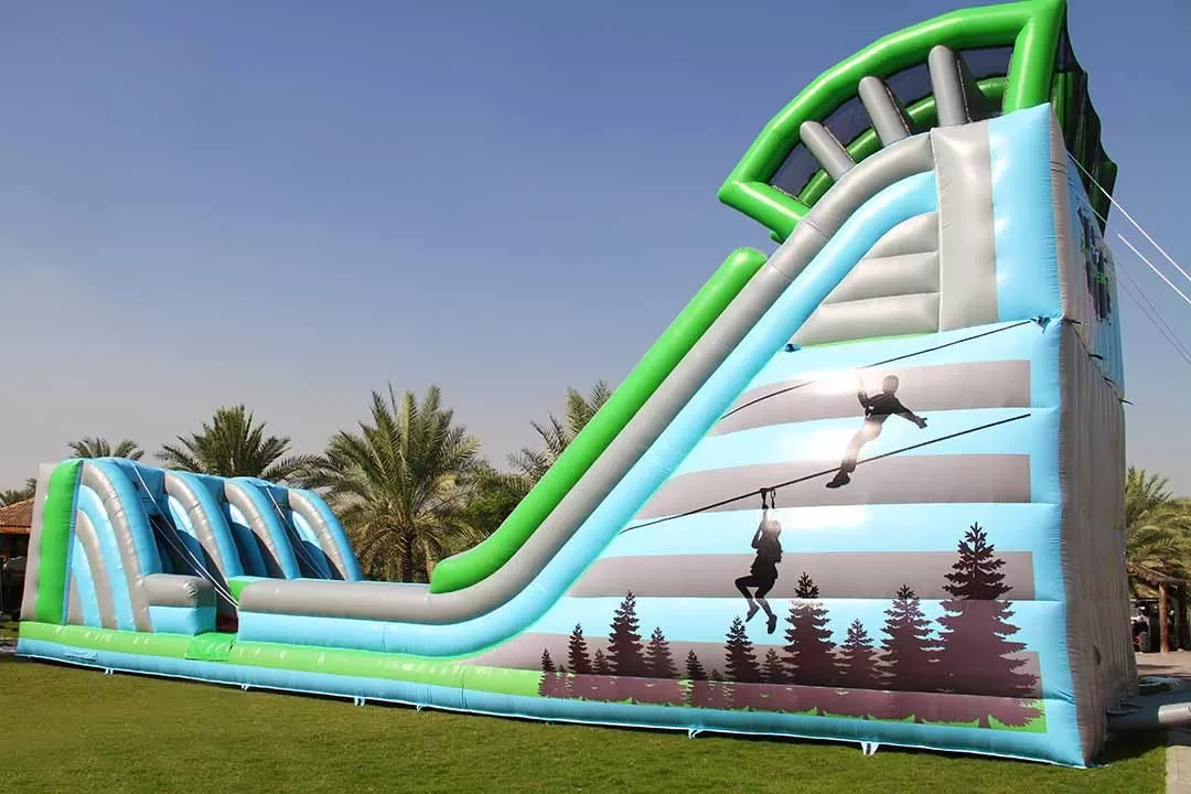 inflatable zipline