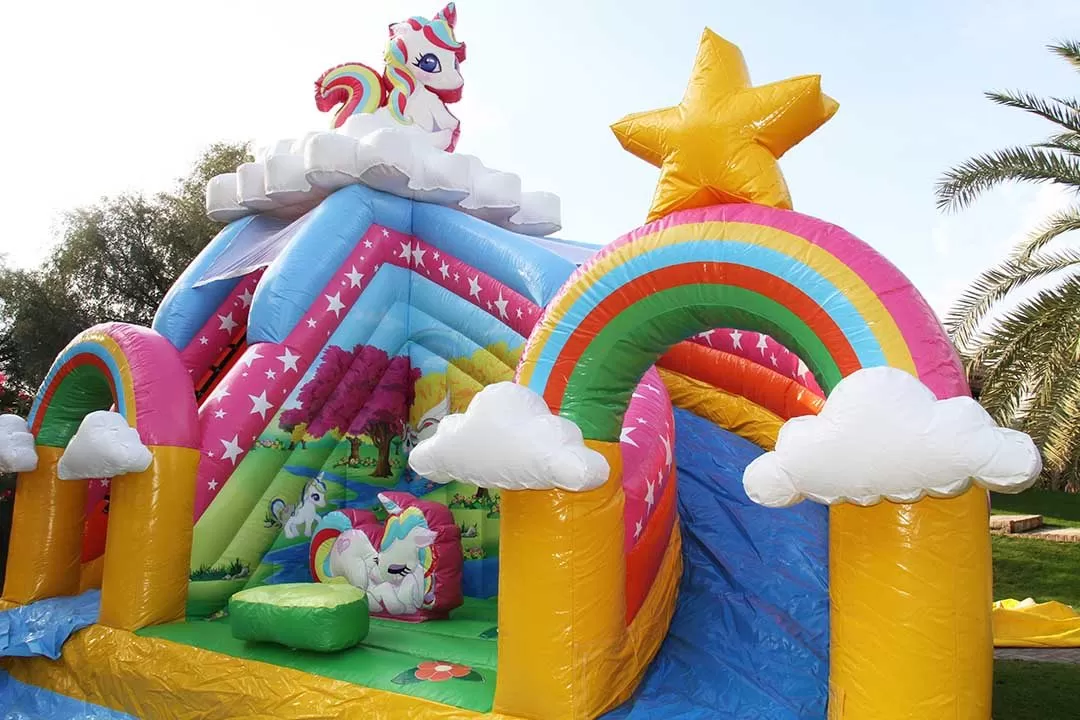 unicorn inflatable water slide for kids