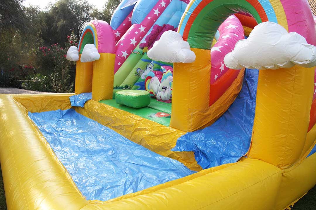 unicorn inflatable water slide for kids