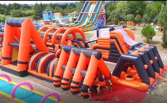 commercial grade pvc inflatable double lanes inflatable water slide for kids and adults