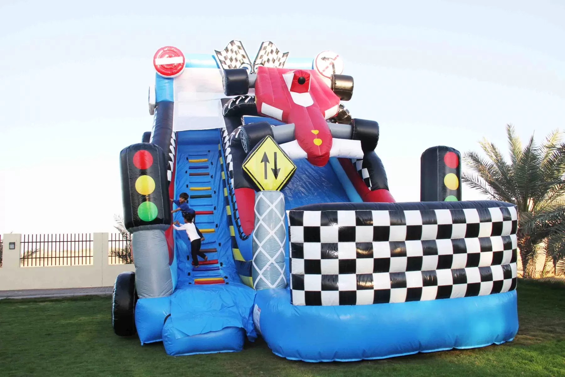 race car inflatable high slide for sale