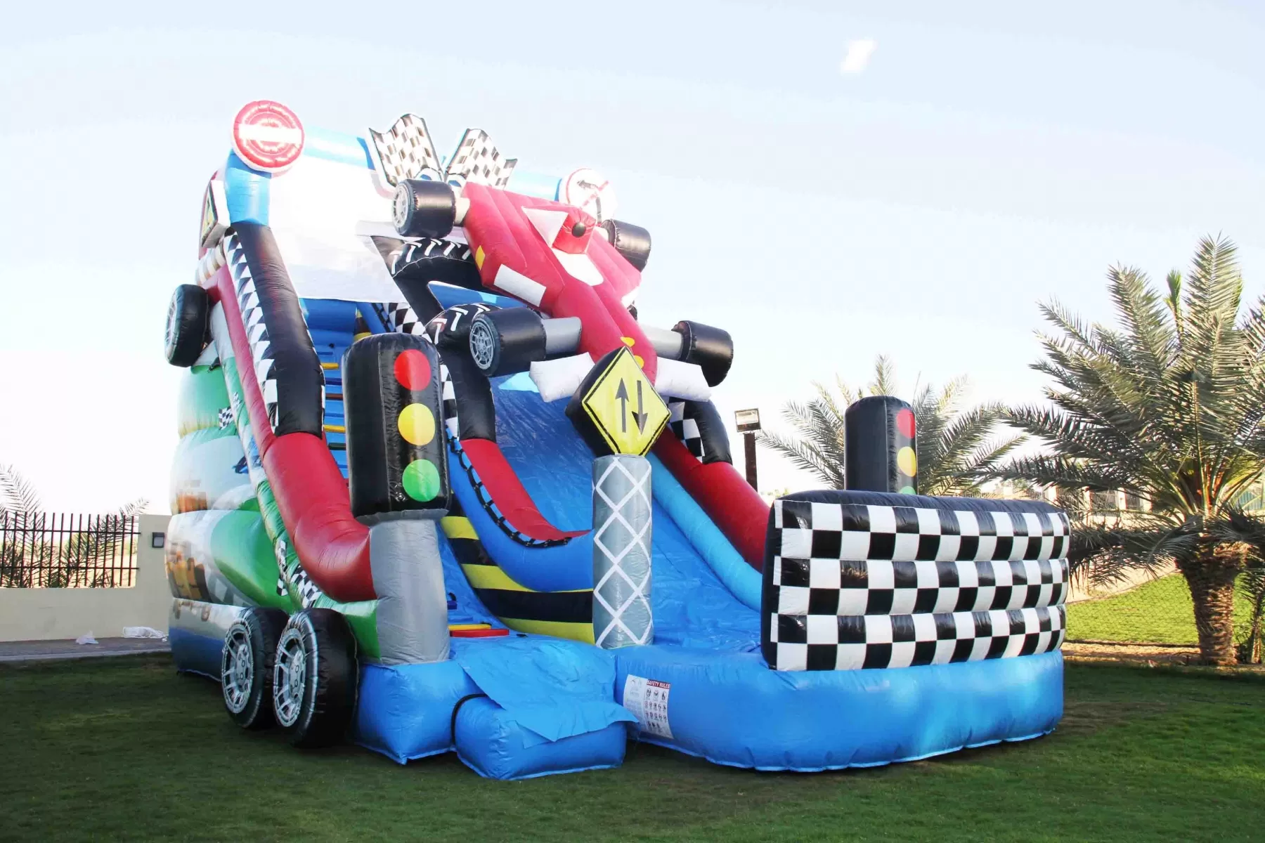 race car inflatable high slide for sale