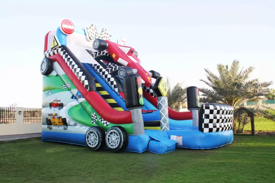 race car inflatable high slide for sale