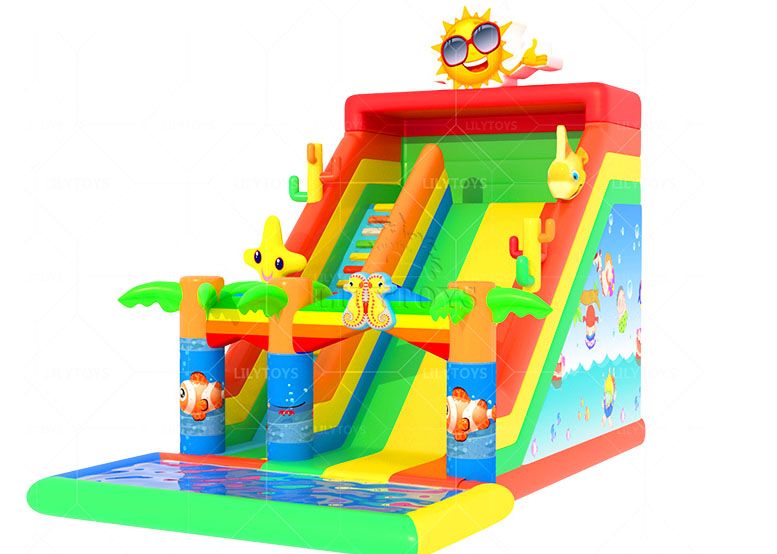 jungle tree inflatable water slide