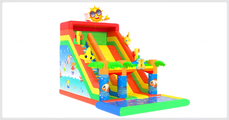 jungle tree inflatable water slide