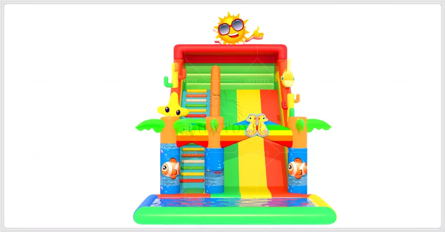 jungle tree inflatable water slide