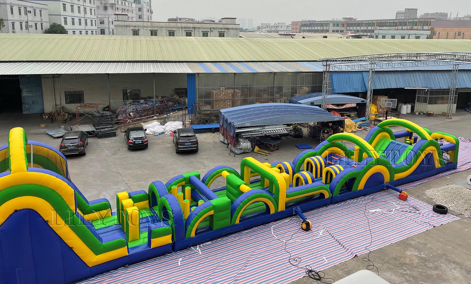 giant commercial inflatable circuit obstacle 5k inflatable obstacle course inflatable for adult