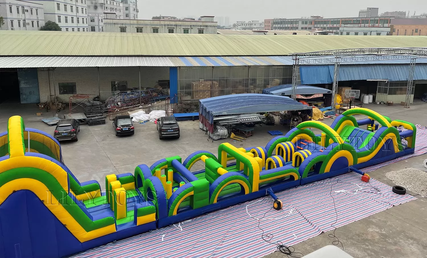 giant commercial inflatable circuit obstacle 5k inflatable obstacle course inflatable for adult