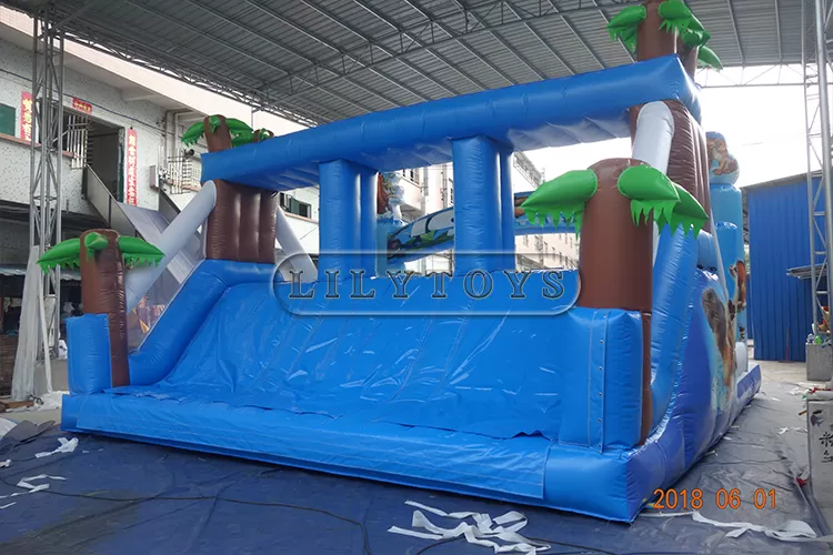 large inflatable comb obstacle course party Inflatable obstacle course for team events
