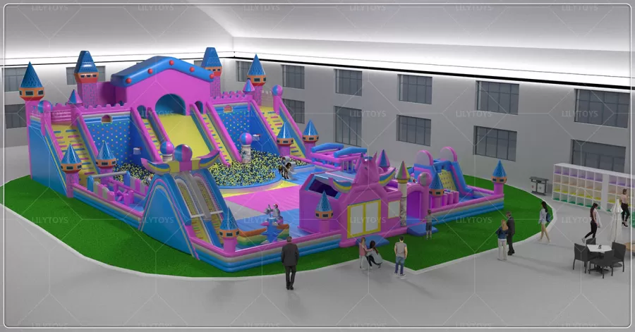 indoor inflatable castle theme park