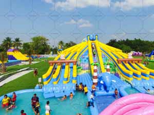 inflatable land water park