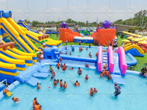 inflatable land water park