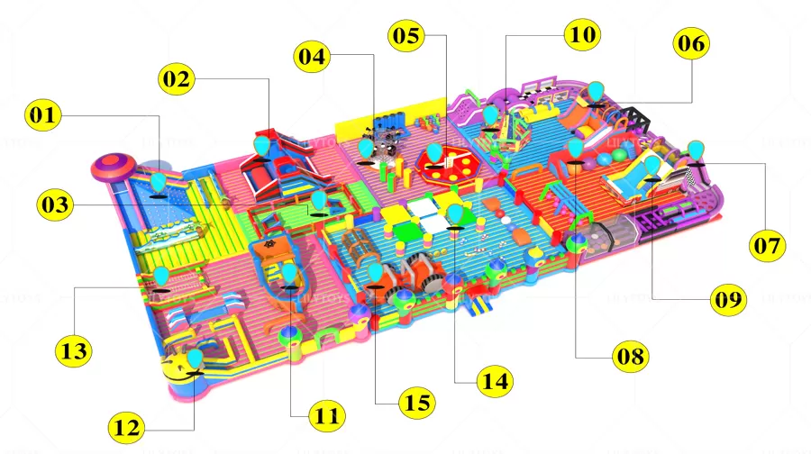 inflation park inflatable theme park  indoor playground park