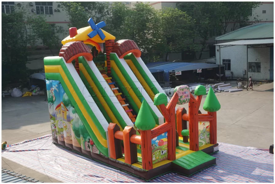 jungle inflatable slide bounce house