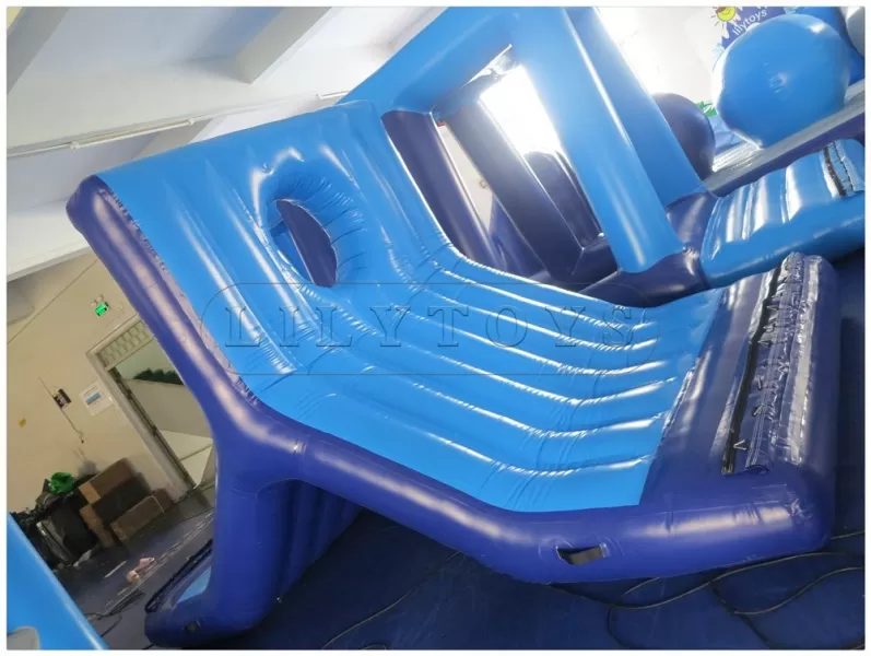 inflatable hole across water park elements