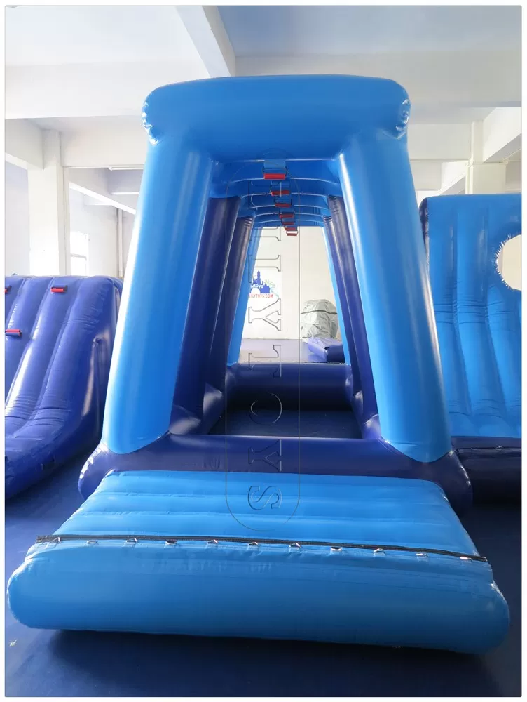 inflatable hole across water park elements