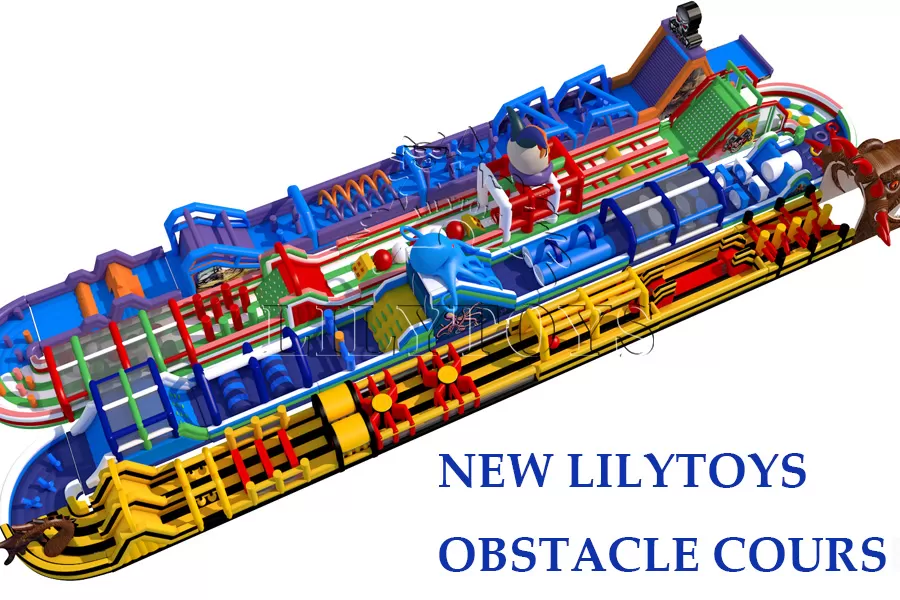 New lilytoys inflatable giant obstacle course for kids and adults