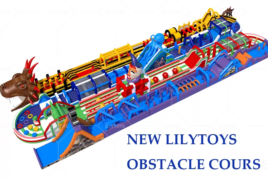 New lilytoys inflatable giant obstacle course for kids and adults