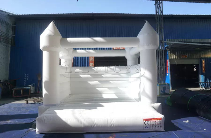 inflatable white wedding bouncy castle bounce house