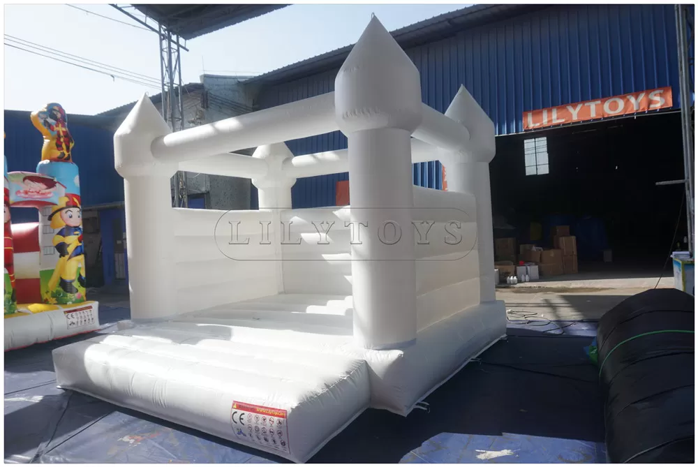 inflatable white wedding bouncy castle bounce house