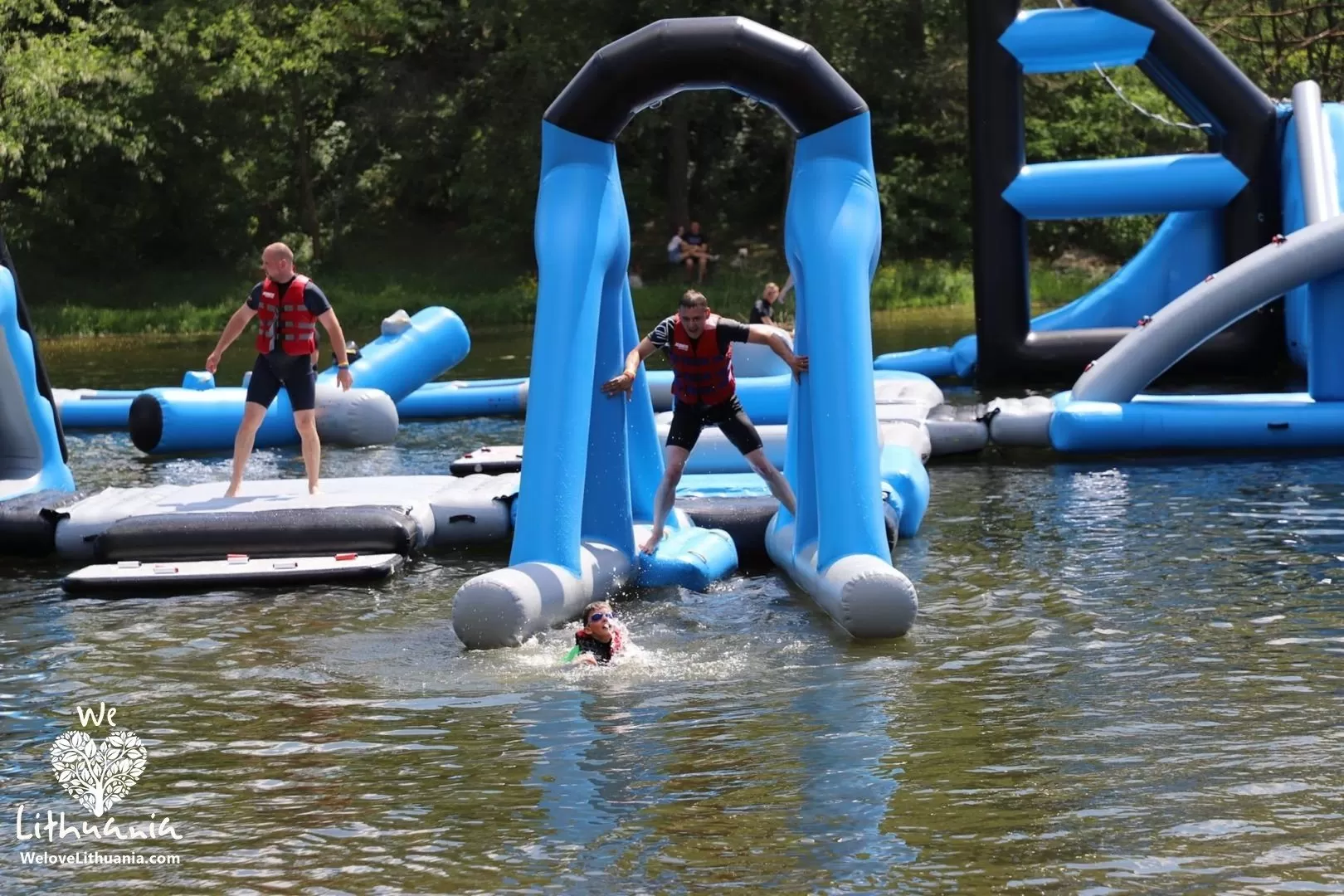 blue black aqua park for lake and sea