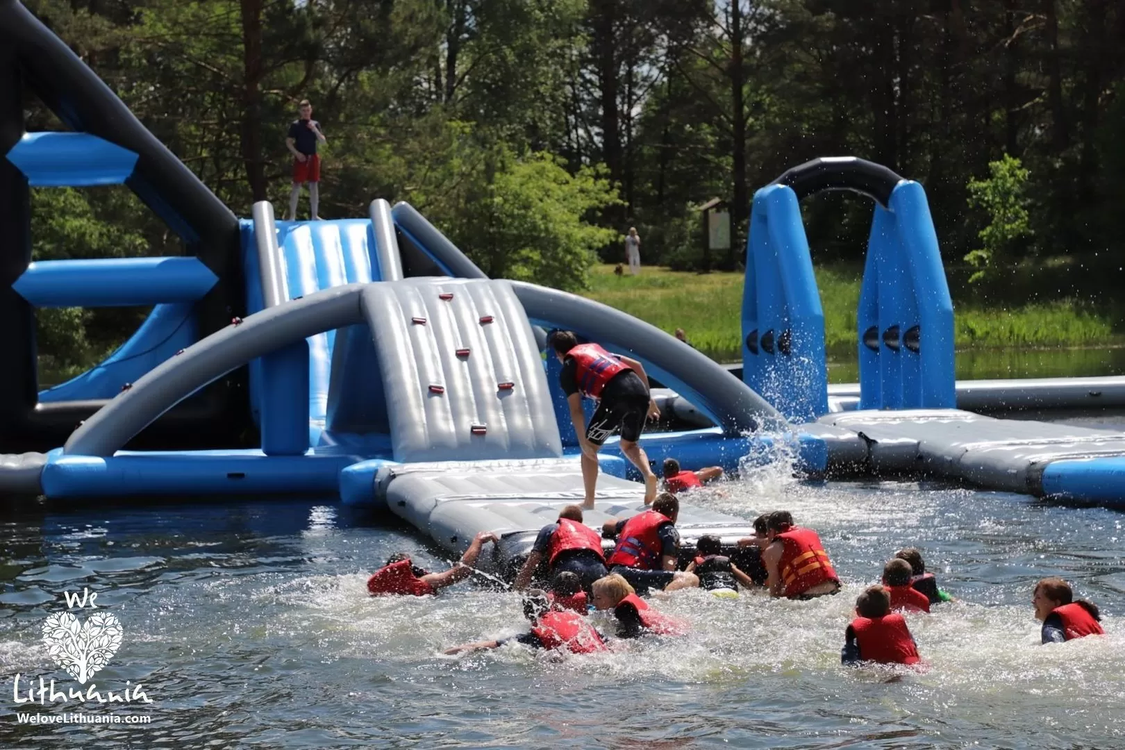 blue black aqua park for lake and sea