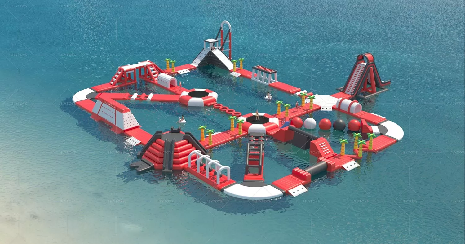 red giant inflatable aqua park water park equipment