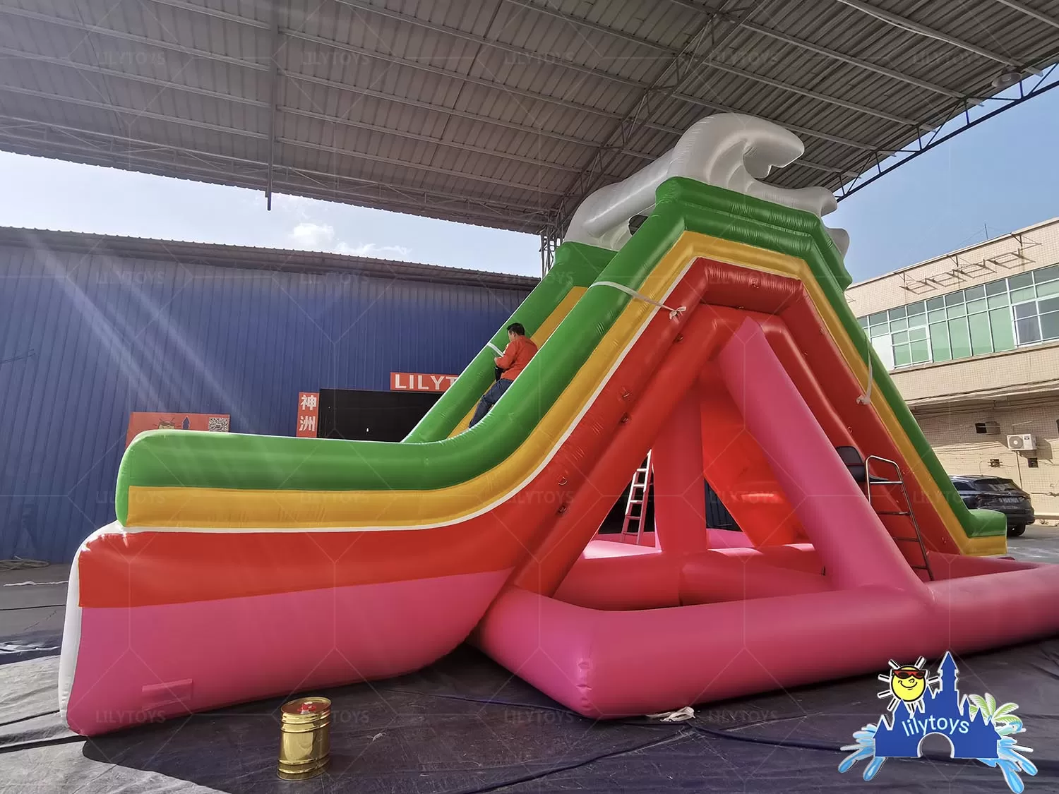 big inflatable water slide for sea