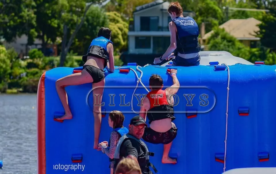 double mountain climbing obstacle course for water