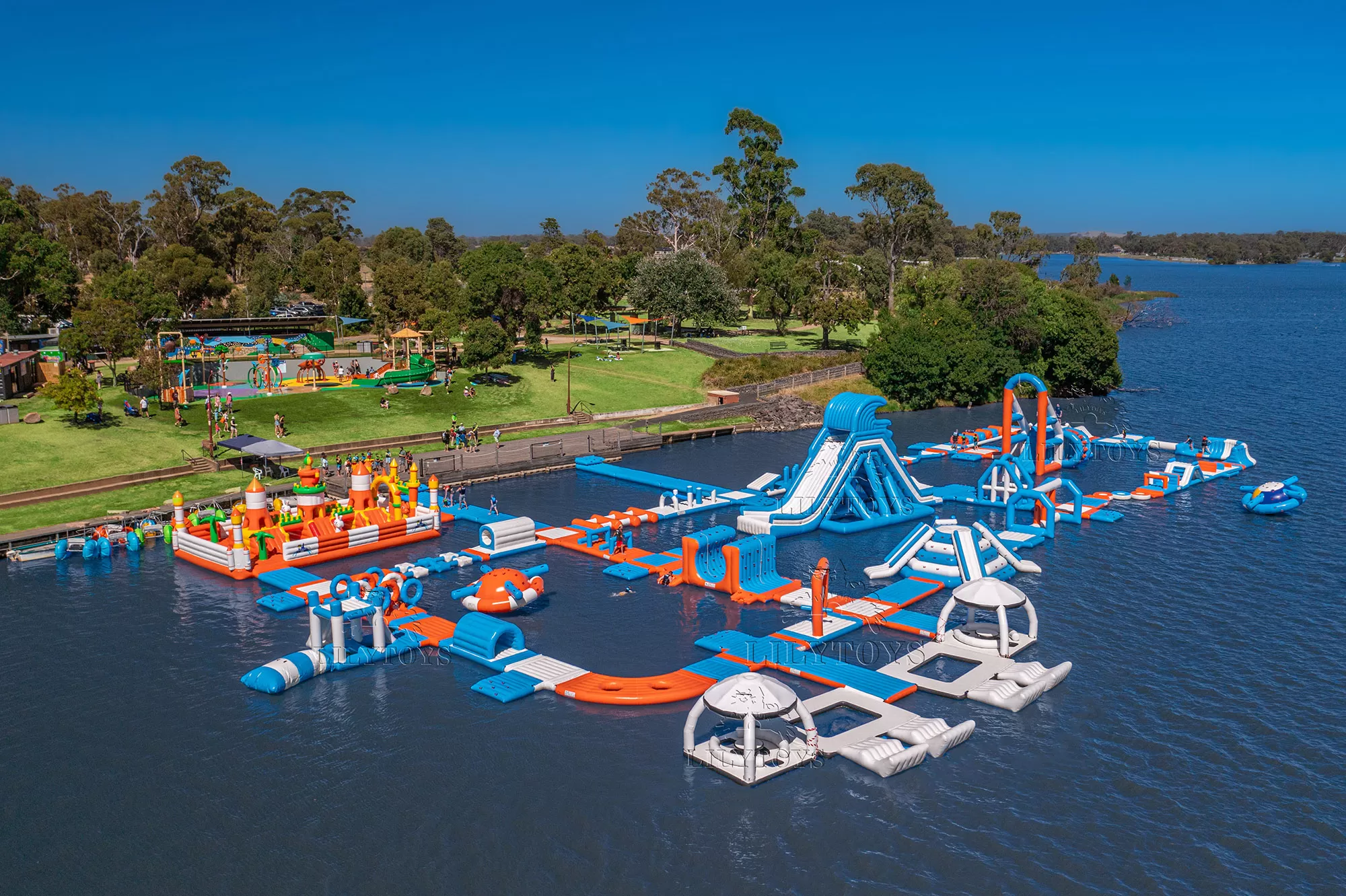 giant inflatable water slide water park