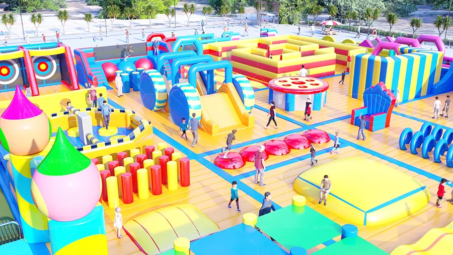 inflatable big park for spain 70m
