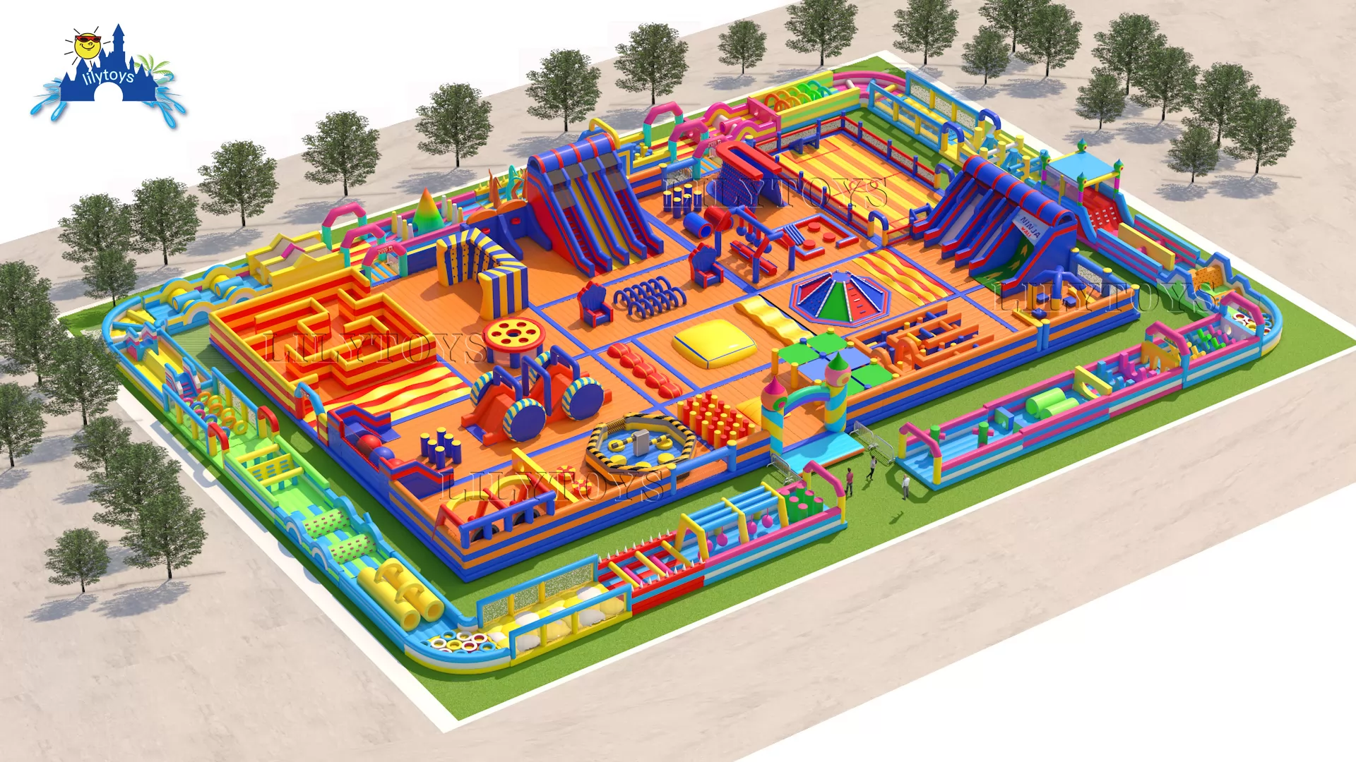 inflatable big park for spain 70m