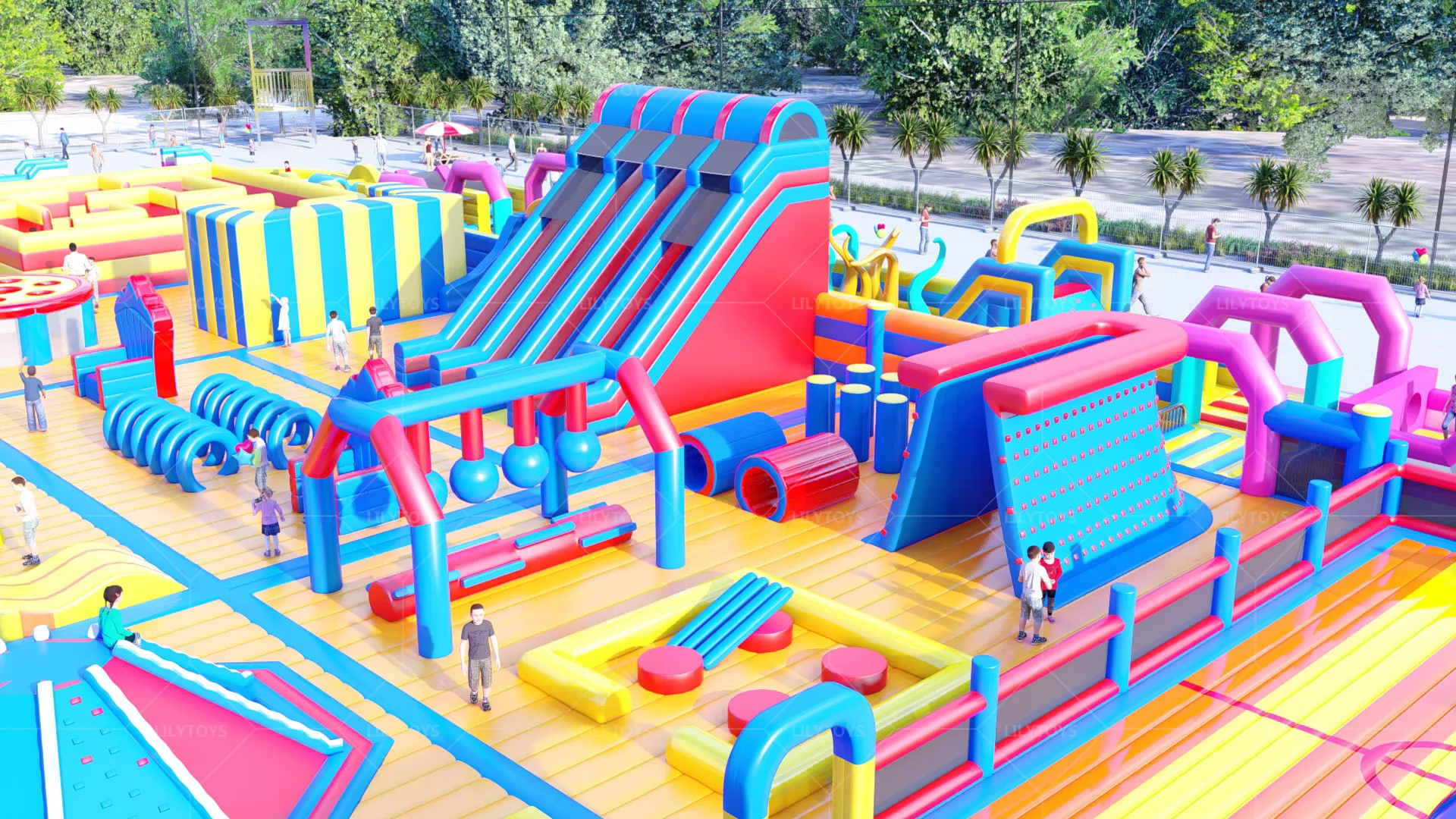 inflatable big park for spain 70m