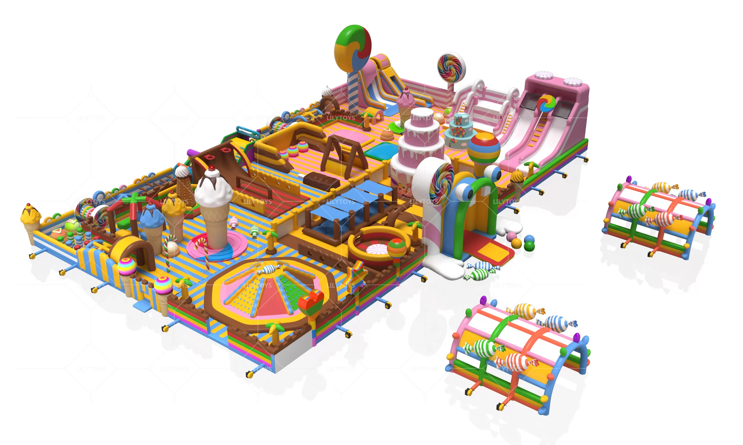Candy sweet inflatable big park inflatable theme park