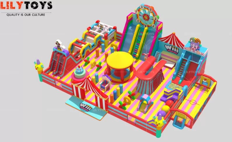 Indoor Clown Theme Carnival Inflatable Park