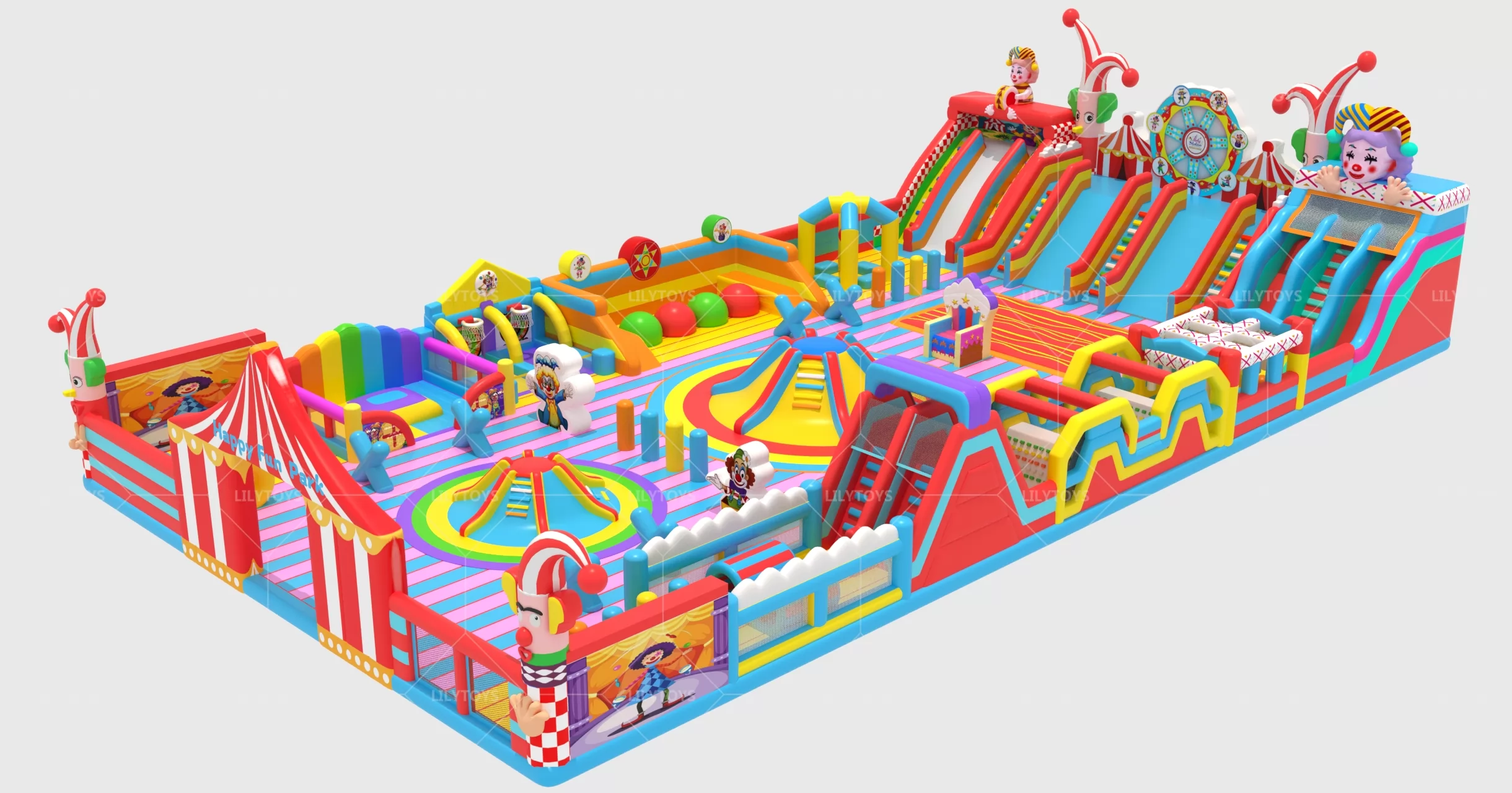 Indoor Clown Theme Carnival Inflatable Park