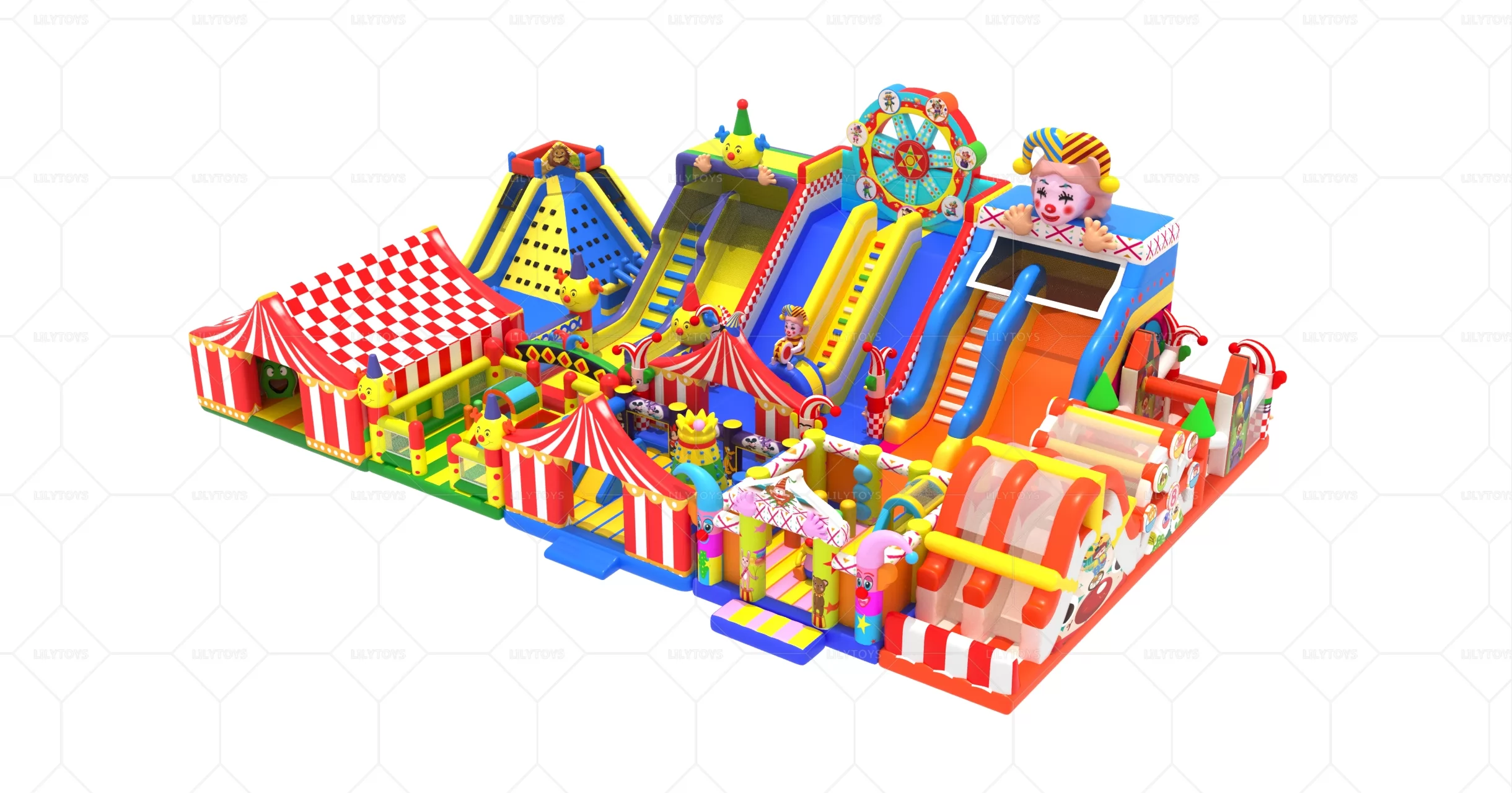 Indoor Clown Theme Carnival Inflatable Park
