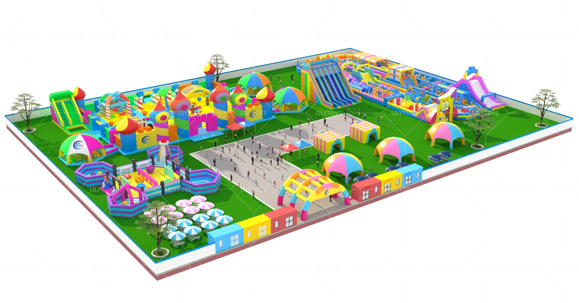 OEM customzied inflatable big bounce amusementpark