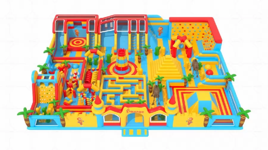 customized big bouncy castle with slide and maze