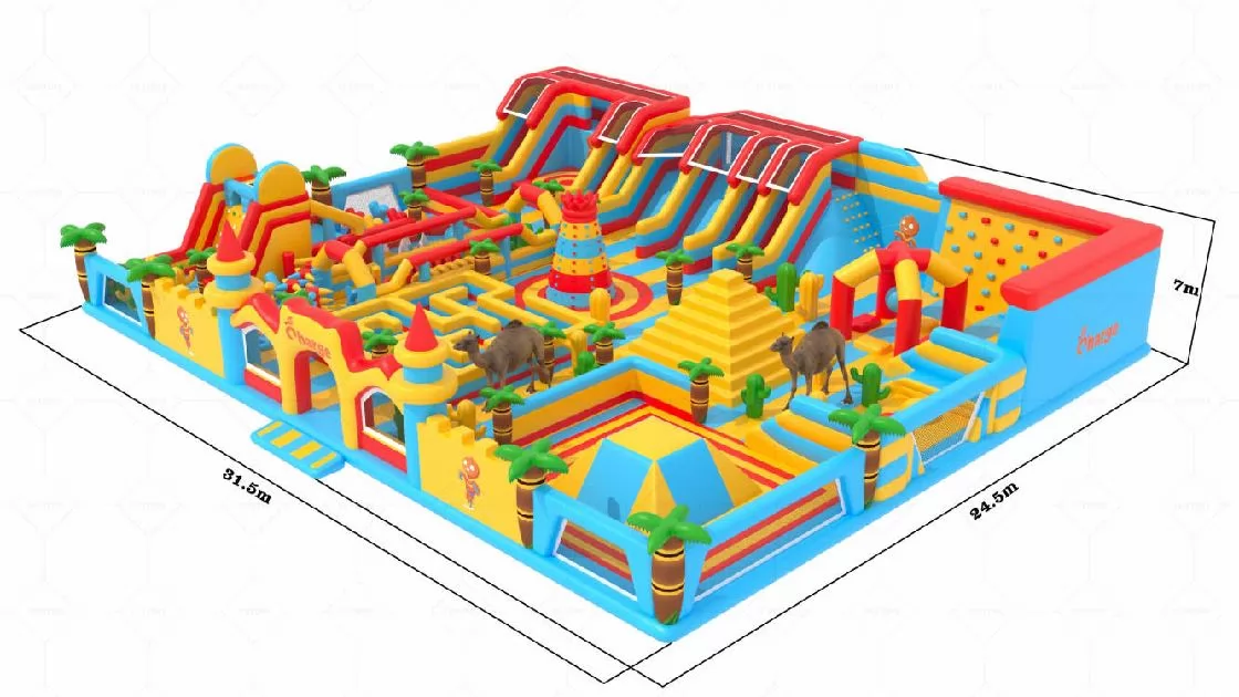 customized big bouncy castle with slide and maze